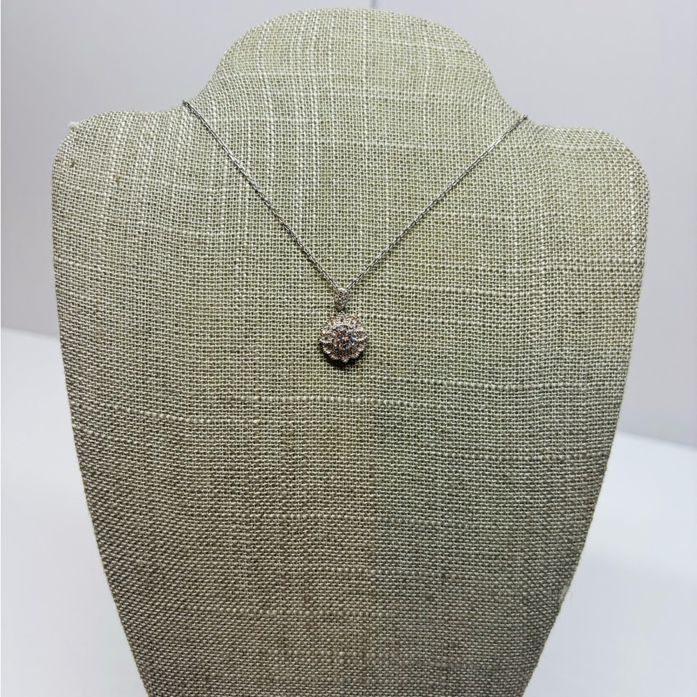 NWOT Sterling Silver and Cubic Zirconia Pendant Necklace